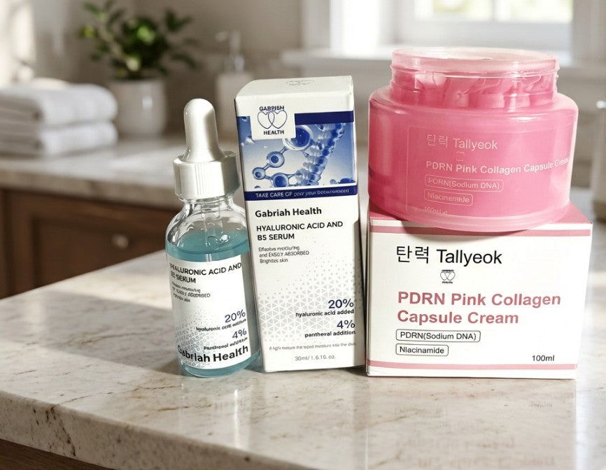 HYDRATE + RENEW SET- Hyaluronic Acid + PDRN Collagen Capsule Cream- Save 20% When Purchasing this Set