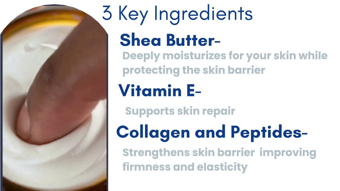 Beef Tallow Face & Body Cream – Halal, 100% Grass-Fed Cow Tallow with Manuka Honey, Shea Butter, Vitamin E, Collagen & Peptides – Deep Moisturizing Skin Cream