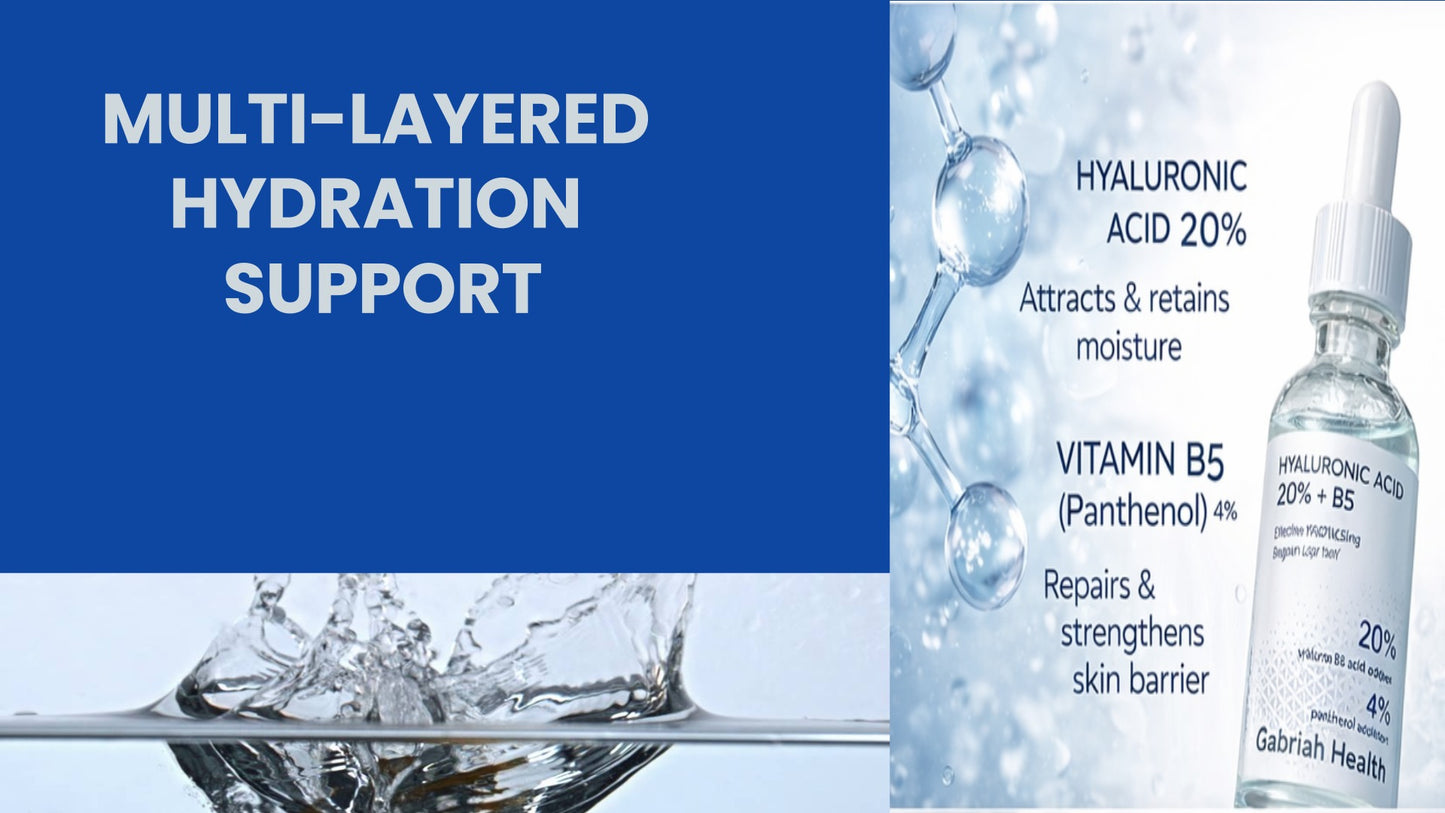High-potency 20% Hyaluronic Acid Complex + Vitamin B5 Serum