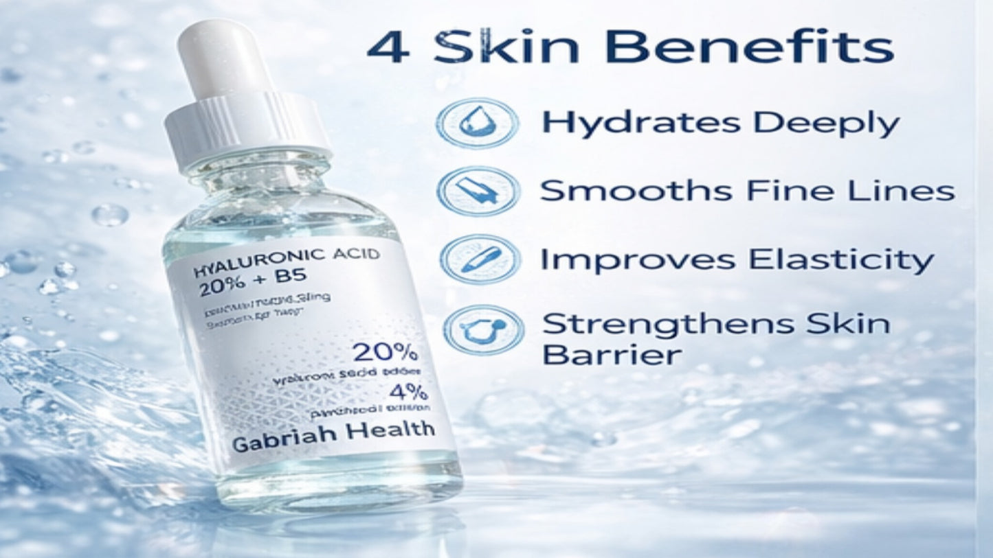 High-potency 20% Hyaluronic Acid Complex + Vitamin B5 Serum