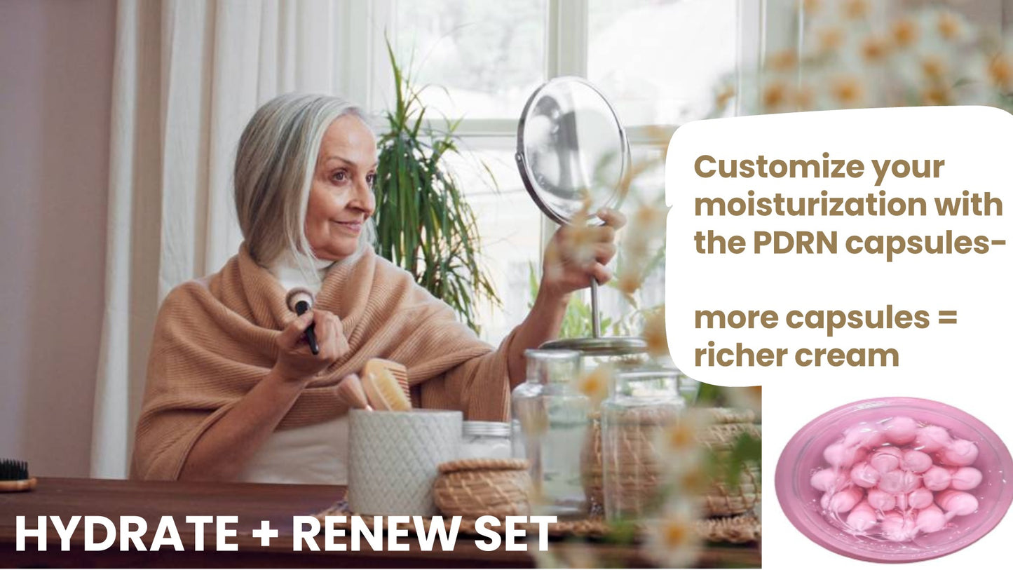 HYDRATE + RENEW SET-  Hyaluronic Acid + PDRN Collagen Capsule Cream- Save 20% When Purchasing this Set