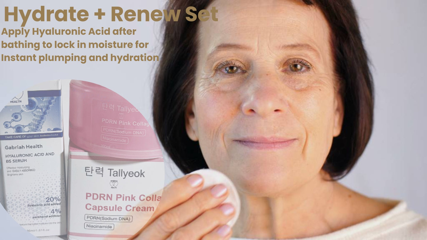 HYDRATE + RENEW SET-  Hyaluronic Acid + PDRN Collagen Capsule Cream- Save 20% When Purchasing this Set