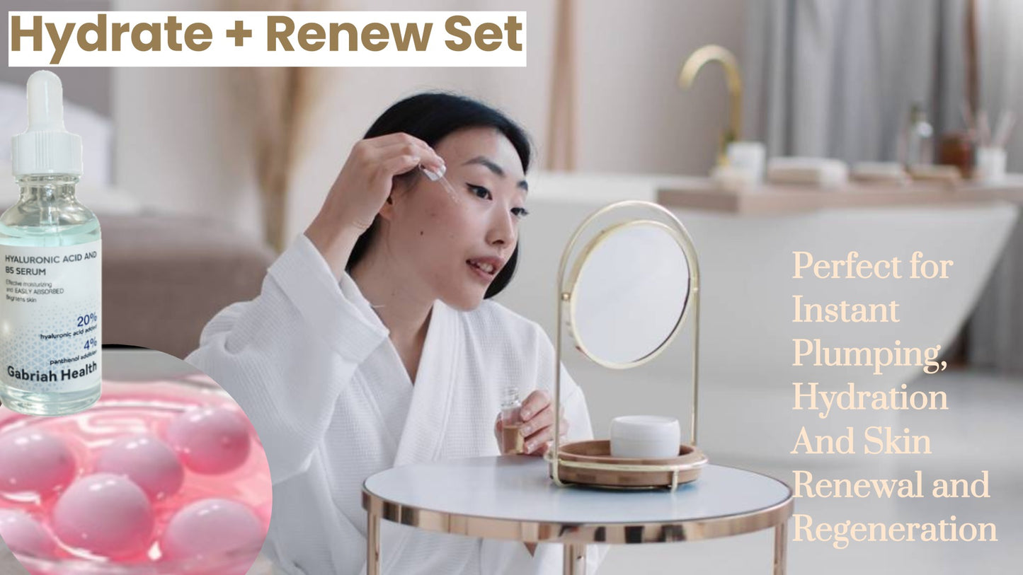 HYDRATE + RENEW SET-  Hyaluronic Acid + PDRN Collagen Capsule Cream- Save 20% When Purchasing this Set