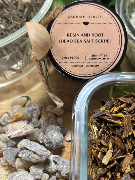 Resin and Root Salt Scrubs- 2 ounce jars