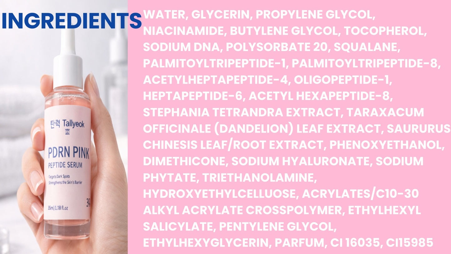 Tallyeok Elasticity Set- PDRN PInk Peptide Serum and PDRN Pink Collagen Capsule Cream