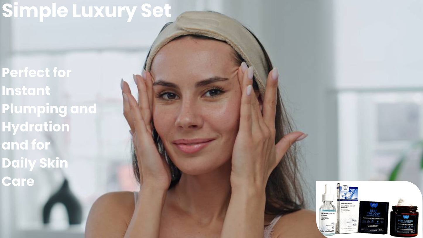 SIMPLE LUXURY SET- Hyaluronic Acid + Whipped Beef Tallow Cream-Save 20% When Purchasing this Set