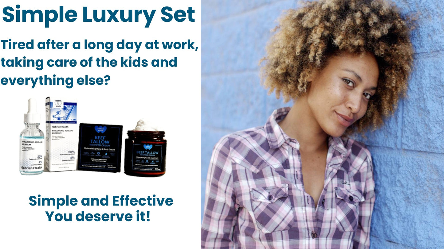 SIMPLE LUXURY SET- Hyaluronic Acid + Whipped Beef Tallow Cream-Save 20% When Purchasing this Set