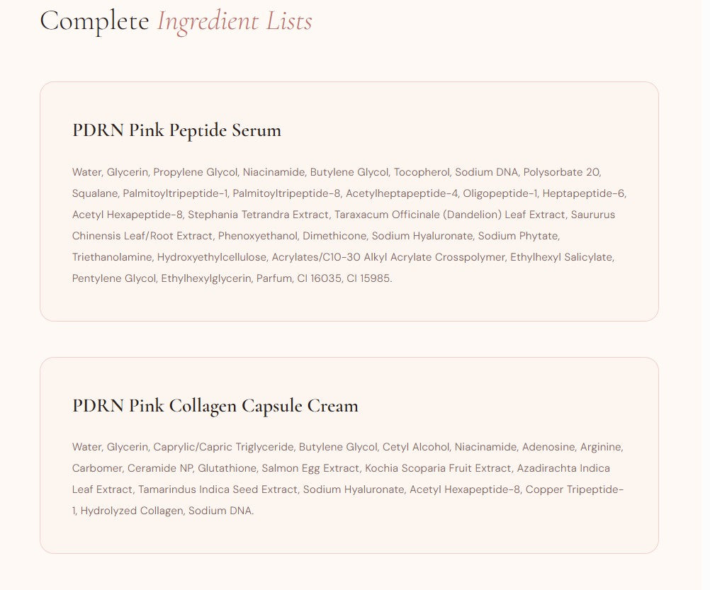 Tallyeok Elasticity Set- PDRN PInk Peptide Serum and PDRN Pink Collagen Capsule Cream