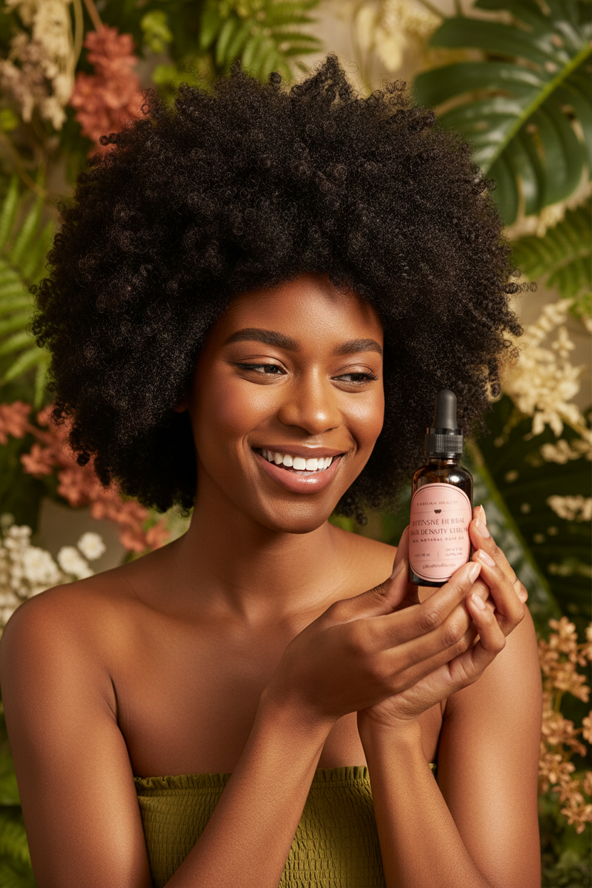 Black woman with afro