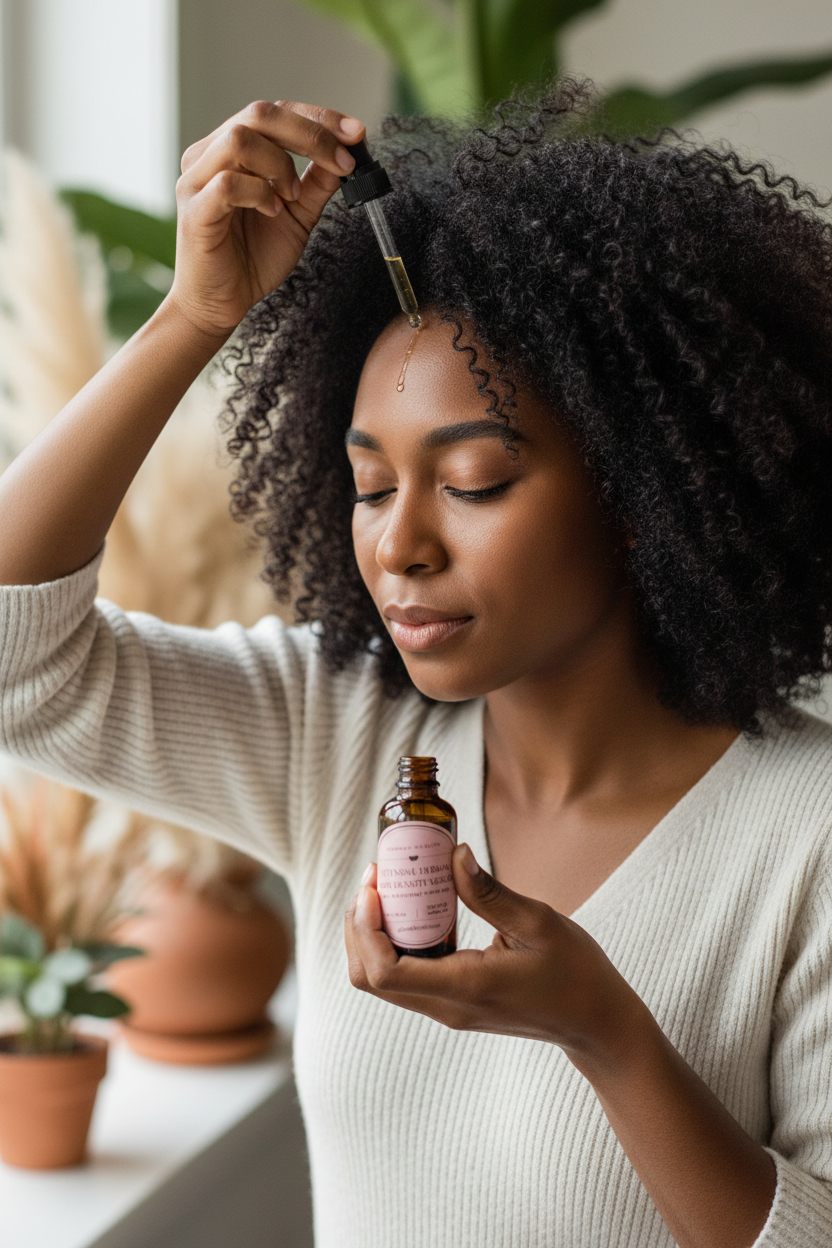 Black woman with natural curls